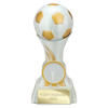 Attack Strike Football Award White & Gold 130mm
