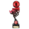 Innov8 Football Plastic Trophy Red & Black 230mm