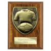 Cobra Plaque Football Shirt & Ball Award Walnut 125mm