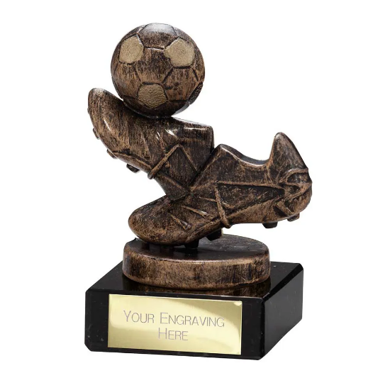 Agility Boot & Ball Football Trophy Bronze & Gold 95mm