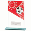 Mustang Football Red Jade Glass Award 140mm