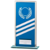 Talisman Multisport Mirror Glass Award Blue & Silver 180mm (8mm Thick)