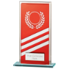 Talisman Multisport Mirror Glass Award Red & Silver 140mm (8mm Thick)