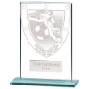 Millennium Football Boot & Ball Jade Glass Award 125mm