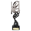 Innov8 Rugby Plastic Trophy Silver & Black 230mm
