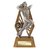 Immense Cricket Bowler Award Antique Gold & Silver 190mm