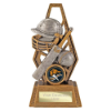 Immense Cricket Award Antique Silver & Gold 150mm