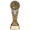 Ikon Tower Cricket Bowler Award Antique Silver & Gold 200mm