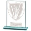Millennium Cricket Jade Glass Award 80mm