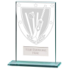 Millennium Cricket Jade Glass Award 125mm