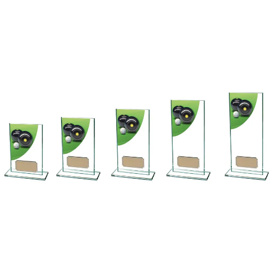 Colour Curve Lawn Bowls Jade Glass Award