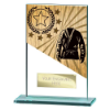 Mustang Martial Arts Jade Glass Award 125mm