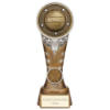 Ikon Tower Netball Award Antique Silver & Gold 200mm