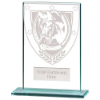 Millennium Equestrian Jade Glass Award 125mm