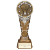 Ikon Tower Badminton Award Antique Silver & Gold 200mm