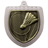 Cobra Badminton Shield Medal Silver 75mm
