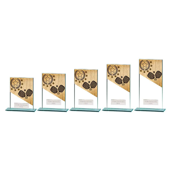 Mustang Pickleball Jade Glass Award