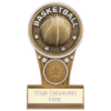 Ikon Tower Basketball Plaque Award Antique Silver & Gold 125mm