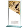 Mustang Swimming Jade Glass Award 180mm
