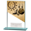 Mustang Ten Pin Bowling Jade Glass Award 125mm