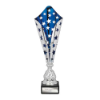 Galaxy Laser Trophy Silver & Blue 410mm