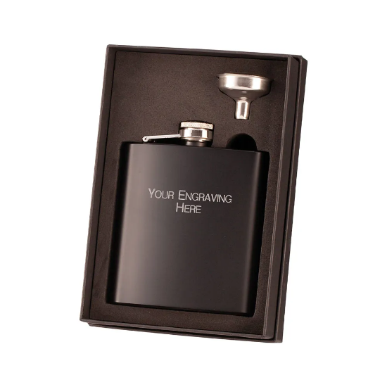 Noir Hip Flask Black/Silver 115mm