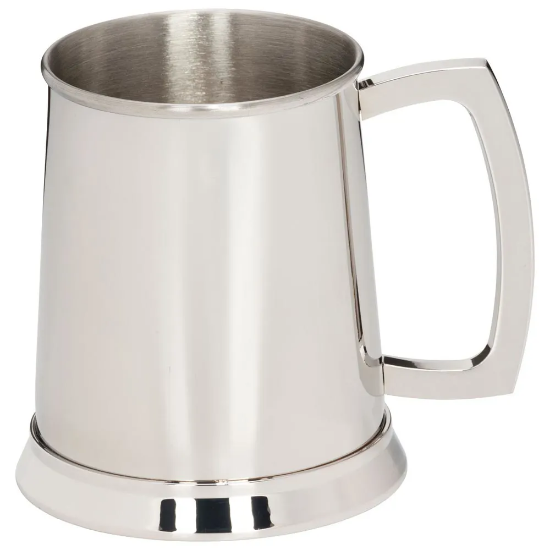 The Brannigan Polished Steel Tankard 1pnt 115mm