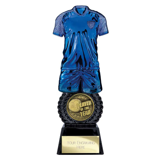 Intensity Football Player of Year Award Blue & Carbon Black 260mm