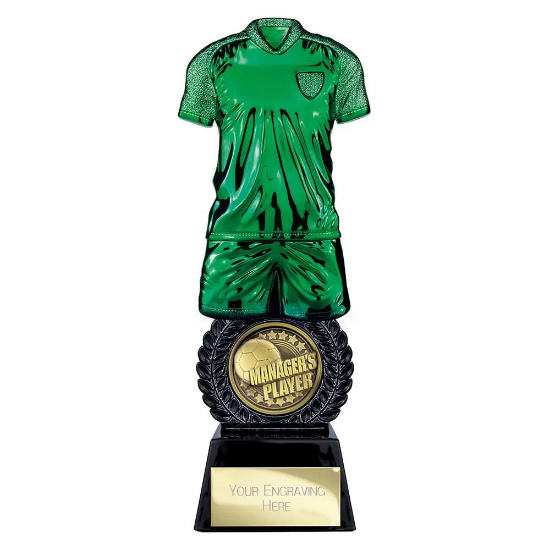 Intensity Football Managers Player Award Green & Carbon Black 260mm