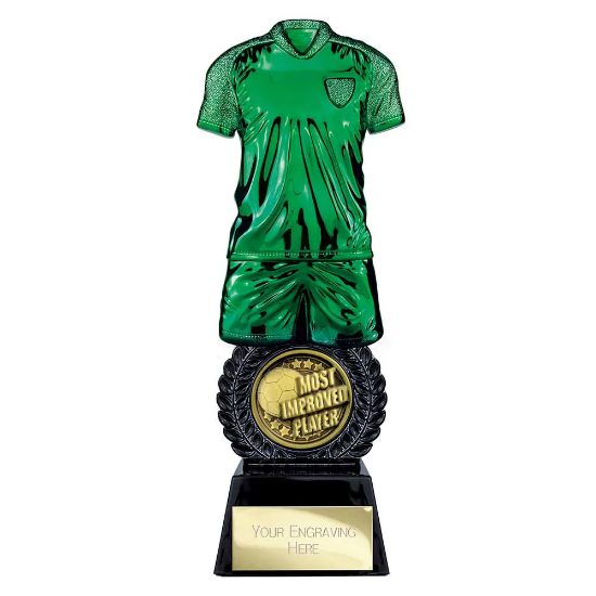 Intensity Football Most Improved Award Green & Carbon Black 260mm