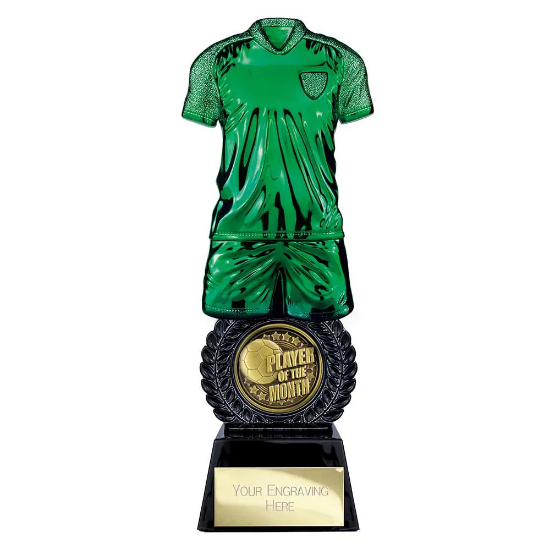 Intensity Football Player of Month Award Green & Carbon Black 260mm