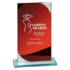 Seismic Multisport Mirror Glass Award Red & Silver 170mm (8mm Thick)
