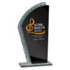 Hawk Glass Award Black & Silver 205mm (5mm Thick)