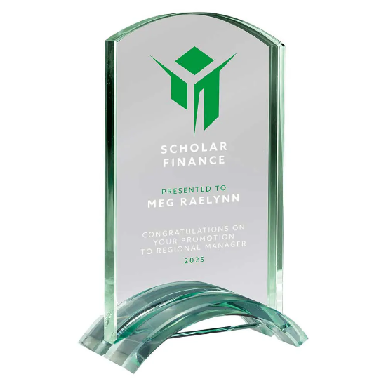 Boost Glass Award Jade 175mm (15mm Thick)