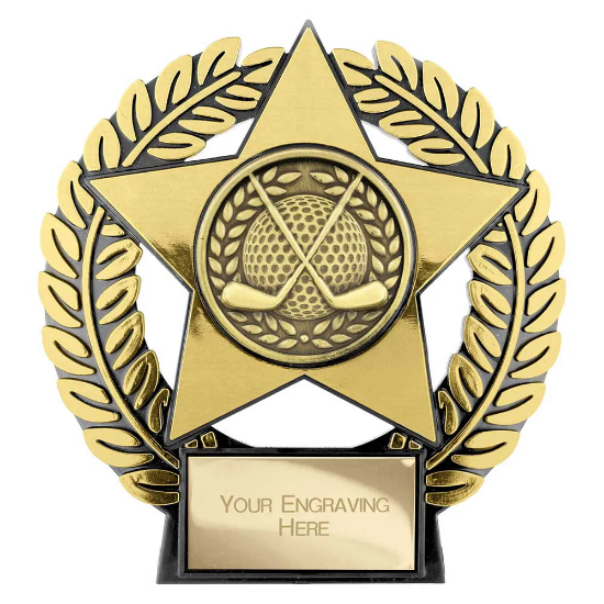 Emperor Star Golf Plaque Gold 120mm