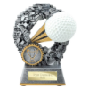 Blast Out Golf Ball Resin Award Antique Silver 120mm
