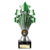 5 Star Trophy Green and Silver 200mm