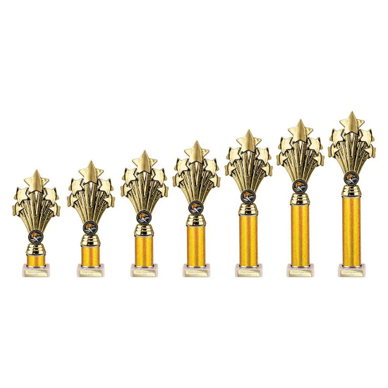 5 Star Multisport Tube Trophy Gold