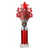 5 Star Multisport Tube Trophy Red and Silver 290mm