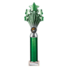 5 Star Multisport Tube Trophy Green and Silver 340mm