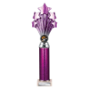 5 Star Multisport Tube Trophy Purple and Silver 340mm