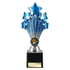 5 Star Trophy Blue and Silver 220mm