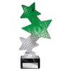Trinity Star Multisport Plastic Trophy Green & Silver 195mm