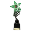 Innov8 Star Plastic Trophy Green & Black 250mm