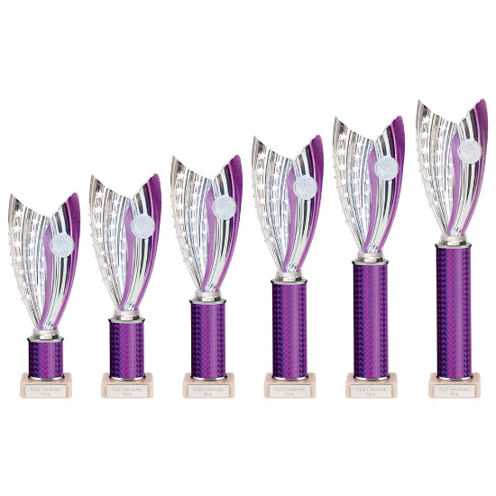 Glamstar Plastic Tube Trophy Purple