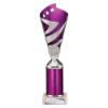 Hurricane Multisport Plastic Tube Cup Silver & Purple 250mm