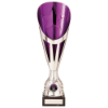 Rising Stars Deluxe Plastic Lazer Cup Silver & Purple 335mm