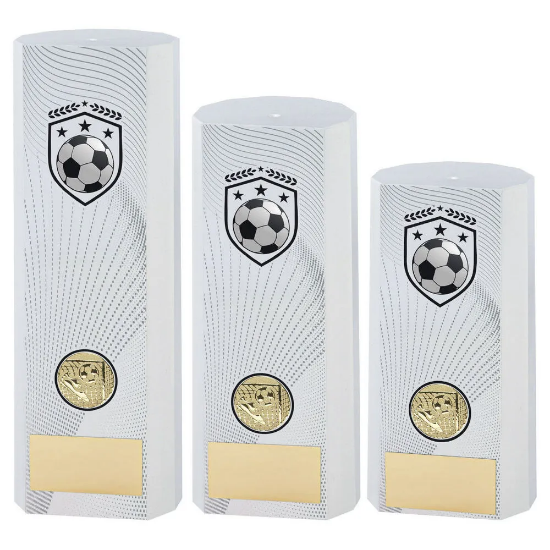 WHITE PLASTIC FILLED COLUMN FOOTBALL (1in CEN)