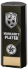 BLACK PLASTIC FILLED COLUMN FOOTBALL MANAGERS PLAYER (1in CEN) - 6in