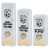 WHITE PLASTIC FILLED COLUMN FOOTBALL MOST IMPROVED PLAYER (1in CEN)